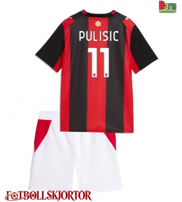 AC Milan Christian Pulisic #11 Hemmakläder Barn 2026-27 Kortärmad (+ Korta byxor)